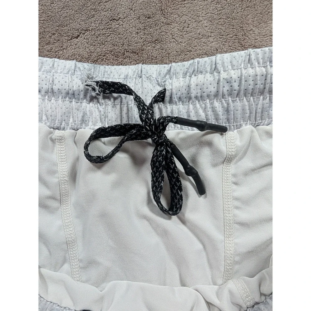 YoungLA 2-in-1 Gym Shorts Mens XXL Grey Marble Mesh Compression Liner Zippered